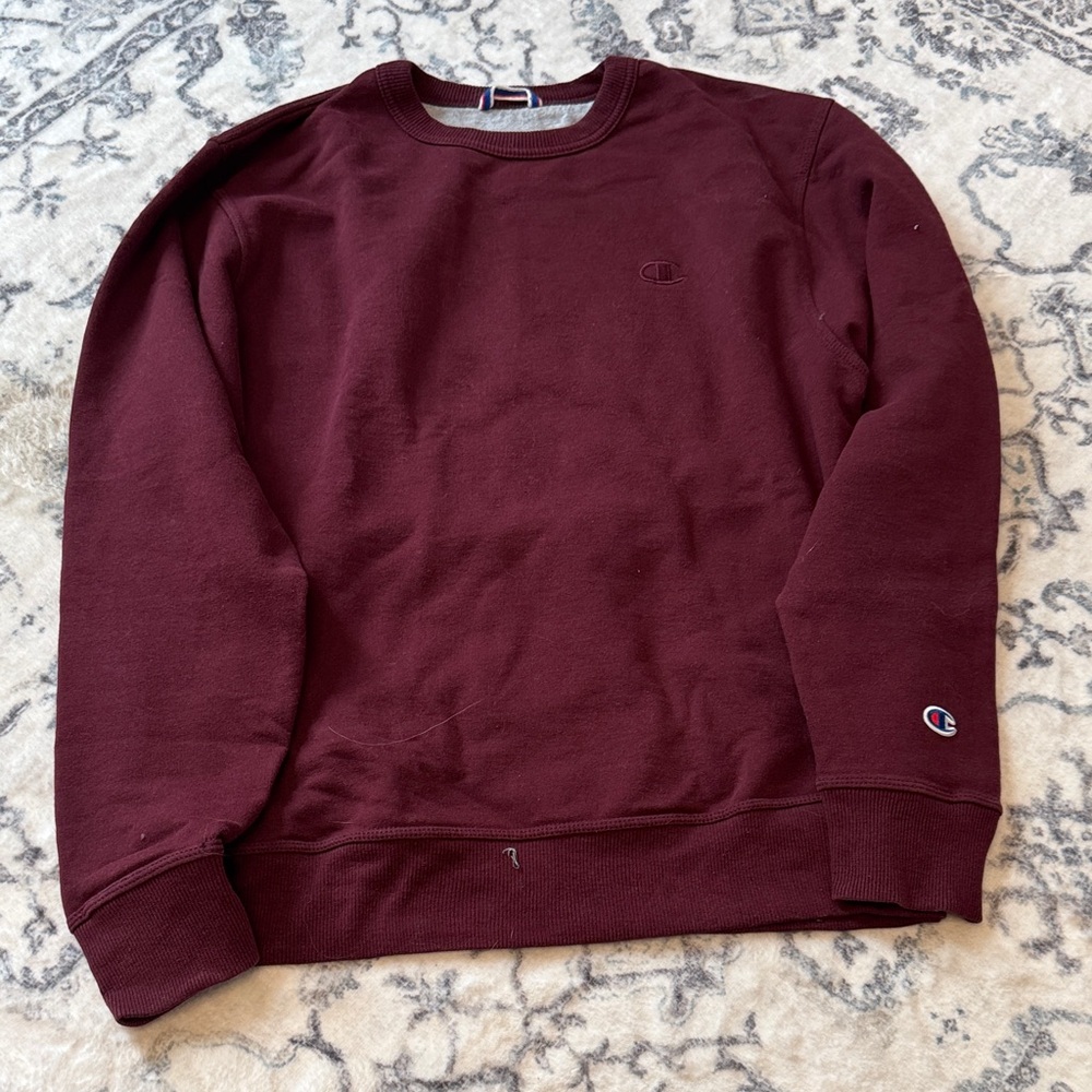 Champion Women's Maroon Crewneck Top